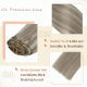 #18/60/101G (ASH BLONDE/PATINUM BLONDE/STERLING SILVER) Clip-in Highlight Hair Extensions 120g 20'' #18/60/101G (ASH BLONDE/PATINUM BLONDE/STERLING SILVER) Clip-in Highlight Hair Extensions 120g 20''