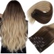 #2/22 DARKEST BROWN/BEACH BLONDE  Clip-in Ombre Hair Extensions 120g 20"