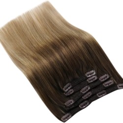 #2/22 DARKEST BROWN/BEACH BLONDE  Clip-in Ombre Hair Extensions 120g 20"