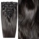 #1B NATURAL BLACK Bugatti Clip-in Hair Extensions 120g 18"/22"