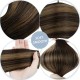#1B/6 NATURAL BLACK/CHESTNUT BROWN Clip-in Highlight Hair Extensions 120g 20'' #1B/6 NATURAL BLACK/CHESTNUT BROWN Clip-in Highlight Hair Extensions 120g 20''