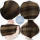 #1B/8 NATURAL BLACK/ASH BROWN Clip-in Highlight Hair Extensions 120g 20''