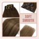 #2/8 DARKEST BROWN/ASH BROWN Clip-in Ombre Hair Extensions 120g 20"