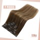 CLIP IN HAIR OMBRE #2 DARKEST BROWN/#8 ASH BROWN 130 GRAMS/ 20" CLIP IN HAIR OMBRE #2 DARKEST BROWN/#8 ASH BROWN 130 GRAMS/ 20"