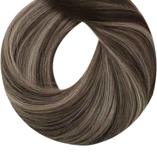 #2/18 (DARKEST BROWN/ASH BLONDE) Clip-in Ombre Hair Extensions 120g 22" #2/18 (DARKEST BROWN/ASH BLONDE) Clip-in Ombre Hair Extensions 120g 22"