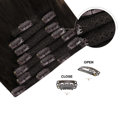 #2/6 DARKEST BROWN/CHESTNUT BROWN  Clip-in highlight Hair Extensions 120g 20"