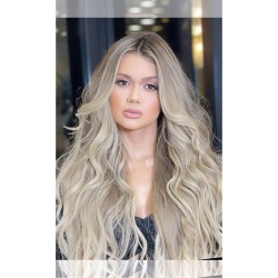 #18/60 ASH BLONDE/PLATINUM BLONDE Clip-in Ombre Hair Extensions 130g 20" 