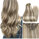 #8/60 ASH BROWN/PLATINUM BLONDE Clip-in Highlights Hair Extensions 120g 20"