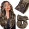 #2/18 DARKEST BROWN/ASH BLONDE Clip-in Highlight Hair Extensions 120g 20"