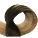 #2/12 DARKEST BROWN/LIGHT GOLDEN BROWN U-tip Ombre Pre-bonded Fusion Hair Extensions 50g/qty 20"