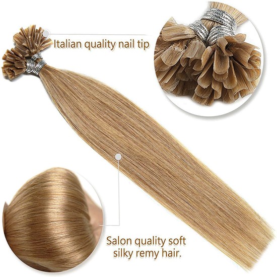 Fusion Pre-bonded U-tip Hair Extensions #12 LIGHT GOLDEN BROWN 50 grams/Qty Lengths 20"/22"/24" Fusion Pre-bonded U-tip Hair Extensions #12 LIGHT GOLDEN BROWN 50 grams/Qty Lengths 20"/22"/24"