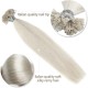 #614 WHITE BLONDE U-tip Fusion Pre-Bonded Premium 6A Hair Extensions 25g/qty 20"