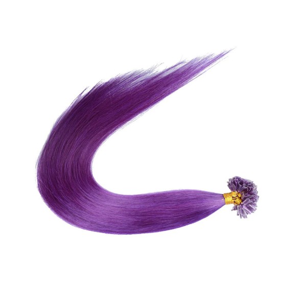 #PURPLE U-tip Fusion Pre-Bonded Hair Extensions 50g/qty 20"