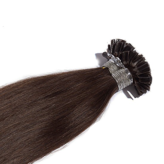 #2 DARKEST BROWN U-tip Fusion Pre-Bonded Hair Extensions 50g/qty 20"/22"/24" #2 DARKEST BROWN U-tip Fusion Pre-Bonded Hair Extensions 50g/qty 20"/22"/24"