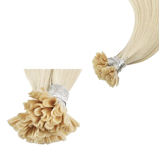 Fusion Pre-bonded U-tip Hair Extensions #613 PEARL BLONDE 50 grams/Qty Length 20"/22''/24'' Fusion Pre-bonded U-tip Hair Extensions #613 PEARL BLONDE 50 grams/Qty Length 20"/22''/24''