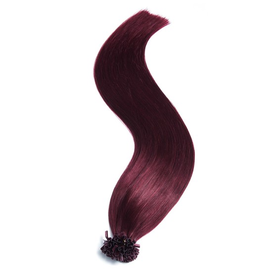 #99J PLUM MERLOT U-tip Fusion Pre-Bonded Hair Extensions 50g/qty 20"