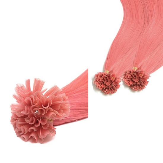 Fusion Pre-bonded U-tip Hair Extensions #PINK 50 grams/Qty Length 20" Fusion Pre-bonded U-tip Hair Extensions #PINK 50 grams/Qty Length 20"