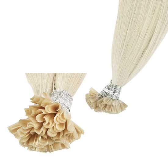 #60 PLATINUM BLONDE U-tip Fusion Pre-Bonded Hair Extensions 50g/qty 20"/22"/24" #60 PLATINUM BLONDE U-tip Fusion Pre-Bonded Hair Extensions 50g/qty 20"/22"/24"