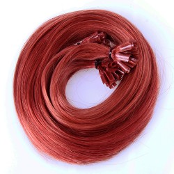 #130 COPPER ORANGE U-tip Fusion Pre-Bonded Hair Extensions 50g/qty 20"