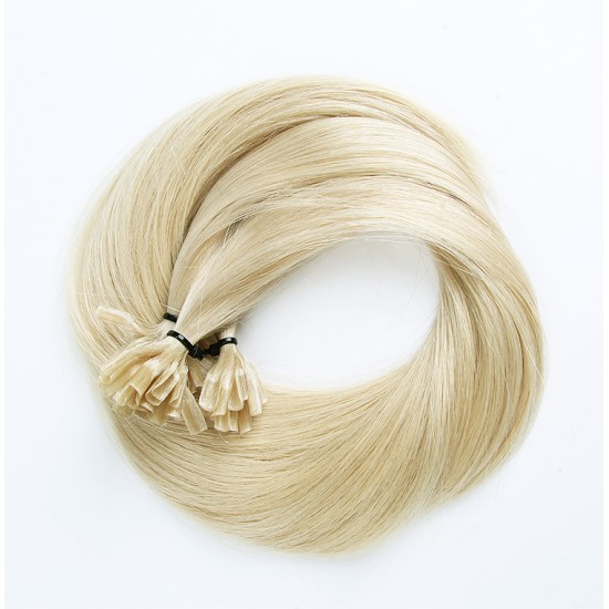 Fusion Pre-bonded U-tip Hair Extensions #613 PEARL BLONDE 50 grams/Qty Length 20"/22''/24'' Fusion Pre-bonded U-tip Hair Extensions #613 PEARL BLONDE 50 grams/Qty Length 20"/22''/24''