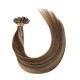 #3/12 DARK BROWN/LIGHT GOLDEN BROWN U-Tip Highlight Pre-Bonded air Extensions 50g/qty 20"