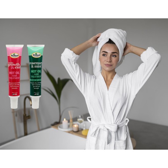 Hot Oil Hair Treatment - Biotin Growth & Curl Hair Treatment 1.5FL