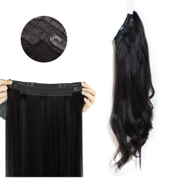PRE-ORDER ONLY! #1B NATURAL BLACK Halo Hair Extensions 100g 20"
