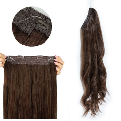 #3 DARK BROWN Halo Hair Extensions 100g 20"