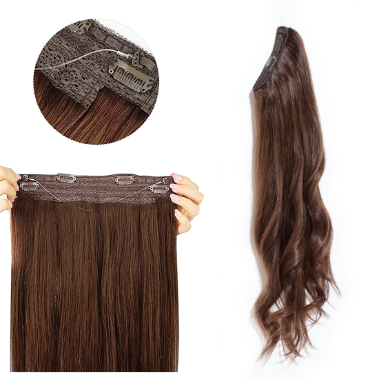 #4 CHOCOLATE BROWN Halo Hair Extensions 100g 20"