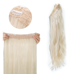 PRE-ORDER ONLY! #60 PLATINUM BLONDE Halo Hair Extensions 100g 20"