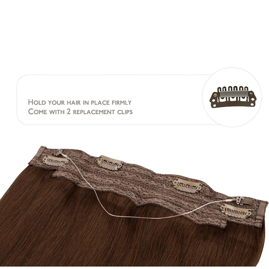 #4 CHOCOLATE BROWN Halo Hair Extensions 100g 20"