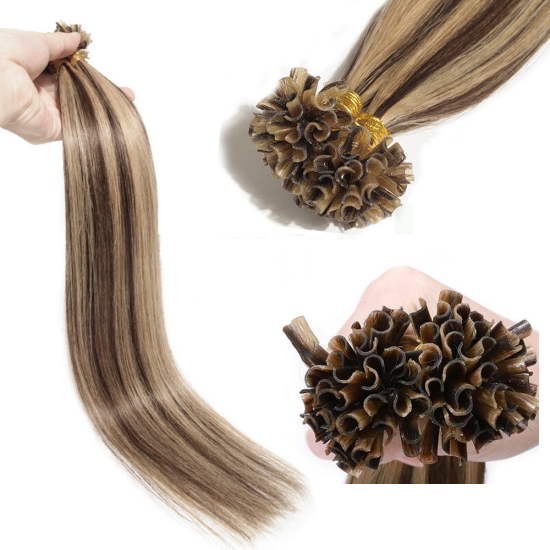 #3/12 DARK BROWN/LIGHT GOLDEN BROWN U-Tip Highlight Pre-Bonded air Extensions 50g/qty 20" #3/12 DARK BROWN/LIGHT GOLDEN BROWN U-Tip Highlight Pre-Bonded air Extensions 50g/qty 20"