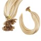 #16/60 HONEY BLONDE/PLATINUM BLONDE U-Tip Highlight Pre-Bonded Hair Extensions 50g/qty 20"