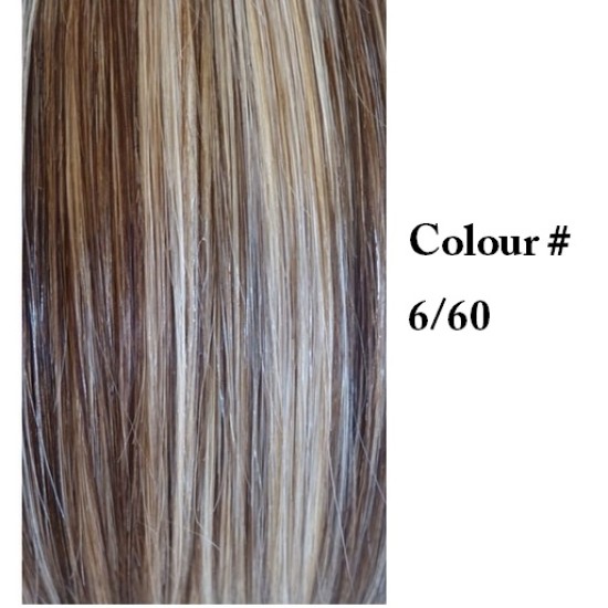 Highlight Fusion Pre-bonded U-tip - #6/60 Chestnut Brown & Platinum blonde 50g/QTY - 20" Highlight Fusion Pre-bonded U-tip - #6/60 Chestnut Brown & Platinum blonde 50g/QTY - 20"