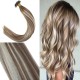 #6/60 CHESTNUT BROWN/PLATINUM BLONDE  U-Tip Highlight Pre-Bonded air Extensions 50g/qty 20"