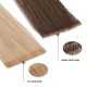 Invisible Tape Extensions: Ash Brown #8 20 PCS