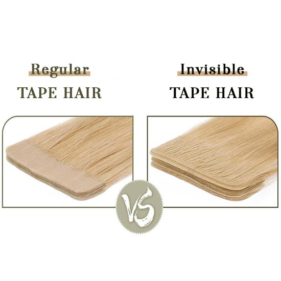 #16 LIGHT HONEY BLONDE Invisible Tape-in Hair Extensions 10pcs/qty 20"/22"