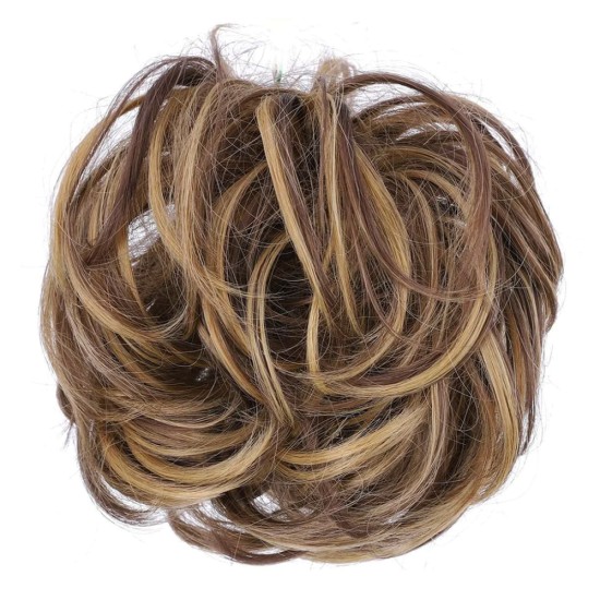 #12H24 Messy Bun Hair Extensions Synthetic Thick Donut Tousled Updo