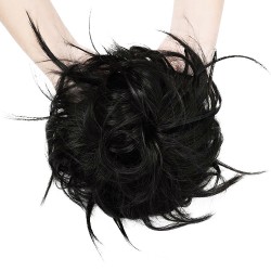 #1 Messy Bun Hair  Extensions Synthetic Thick Donut Tousled Updo 