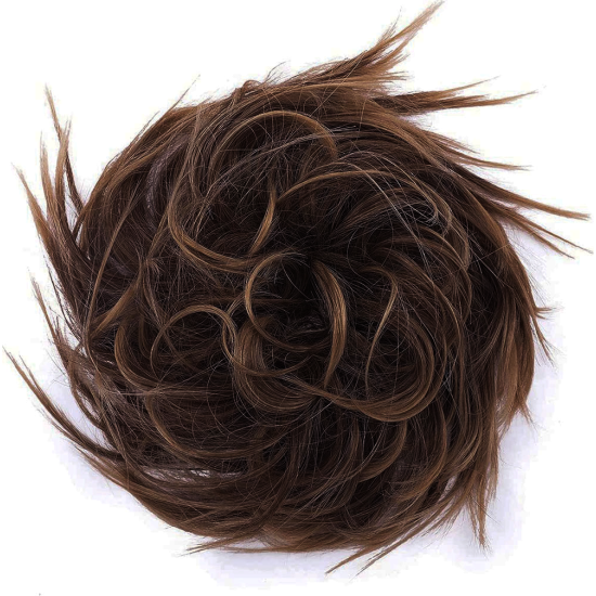 #6T30 Messy Bun Hair Extensions Synthetic Thick Donut Tousled Updo