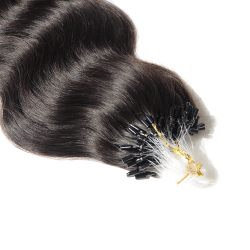 #1B NATURAL BLACK Micro Loop Hair Extensions 50g/qty 20"