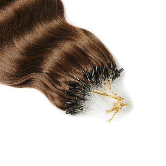 #4 CHOCOLATE BROWN Micro Loop Hair Extensions 50g/qty 20"