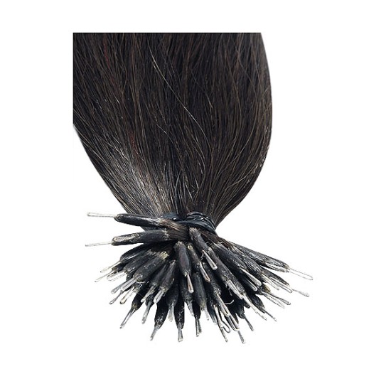 #1B NATURAL BLACK Nano Tip/Ring hair Extensions 50g Length 20/22" Straight #1B NATURAL BLACK Nano Tip/Ring hair Extensions 50g Length 20/22" Straight
