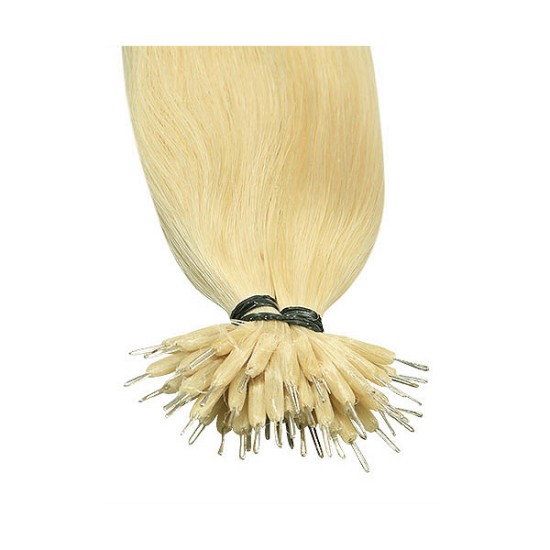 #24 SUNLIGHT BLONDE Nano Tip/Ring Hair Extensions 50g/qty 20" 