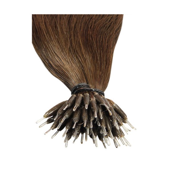 #3 DARK BROWN Nano Tip/Ring Hair Extensions 50g/qty 20"/22"