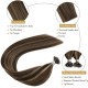 #3/12 DARK BROWN/LIGHT GOLDEN BROWN Nano Tip/Ring Highlight Hair Extension 50g/qty 20" 