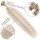 #18/60 ASH BROWN/PLATINUM BLONDE Nano Tip/Ring Highlight hair Extensions 50g Length 20" Straight