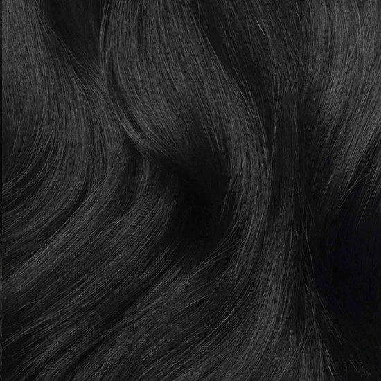 #1 JET BLACK Nano Tip/Ring hair Extensions 50g Length  20/22" Straight
