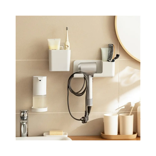 1pc Hair Dryer Holder, Blow Dryer Holder Wall Mounted, Hair Tool Organizer For Hair Dryer, 23cm/9inch