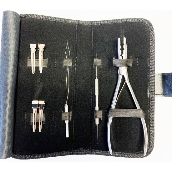 Micro Link/Nano Link/Cold Fusion Tool Kit Stainless Steel Pliers Set (3 pcs with 4 clips) Micro Link/Nano Link/Cold Fusion Tool Kit Stainless Steel Pliers Set (3 pcs with 4 clips)